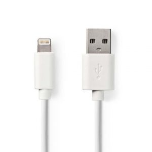 Kabel NEDIS Lightning - USB A 2m Vit