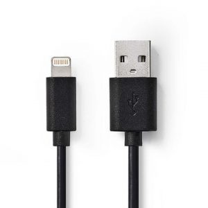 Kabel NEDIS Lightning - USB A 1m Svart