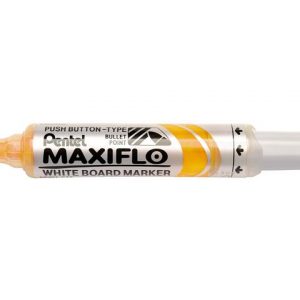 Whiteboardpenna PENTEL Maxiflo rund gul