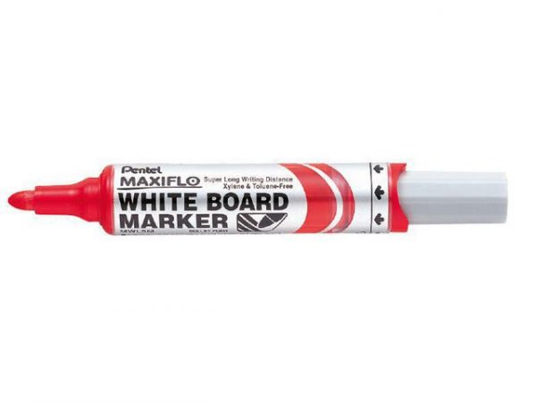 Whiteboardpenna PENTEL Maxiflo rund röd