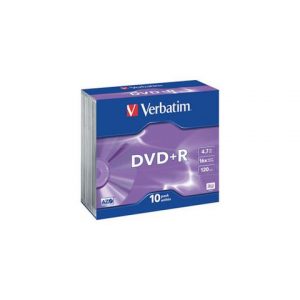 DVD+R VERBATIM 4.7GB Print Jewel 10/FP