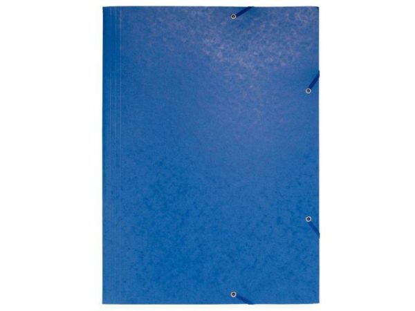 Gummibandsmapp 3-klaff A3 600g blå