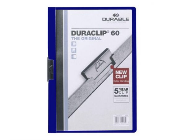 Klämmapp Duraclip 2200 A4 3mm blå