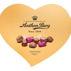Choklad ANTHON BERG Hjärtformad Guldask