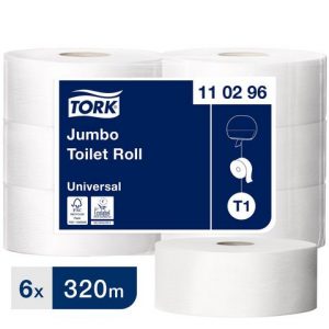 Toalettpapper TORK Uni T1 2-lag 6/fp