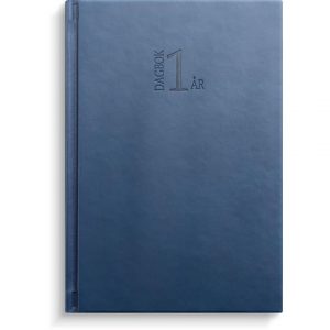 1-årsdagbok konstläder blå - 1099