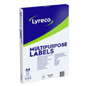 Etikett LYRECO 70x41mm 2100/FP