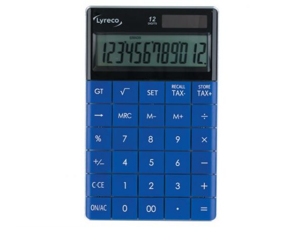 Bordsräknare LYRECO 1589 12 siffror Blå