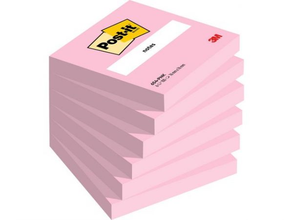 Notes POST-IT neon 76x76mm rosa 6/fp