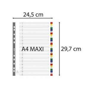 Plastregister EXACOMPTA PP A4+ 1-31 f.f