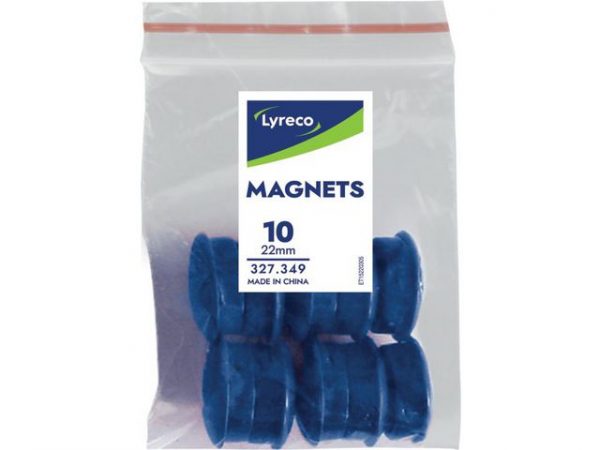 Magnetknappar LYRECO 22mm blå 10/fp