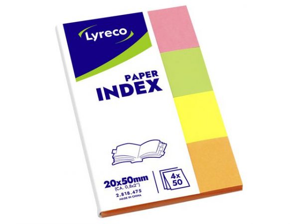 Indexflikar LYRECO 20x50mm sortfärg