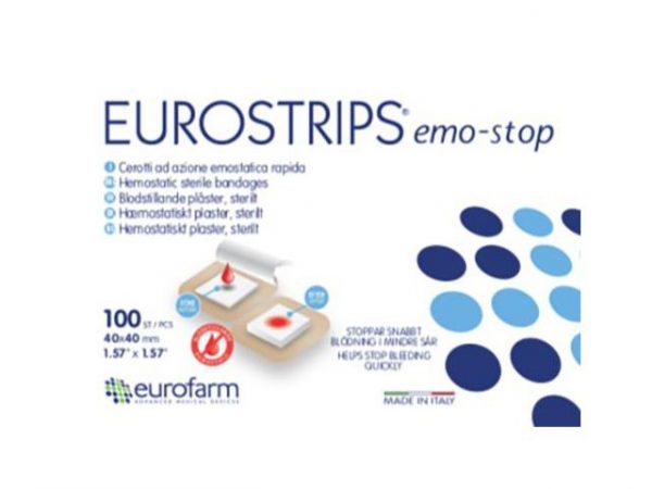 Eurostrips EMO-STOP 40x40mmSteril 100/fp