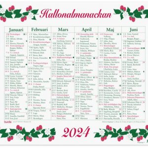 Väggkalender Stora Hallonalmanack - 5010