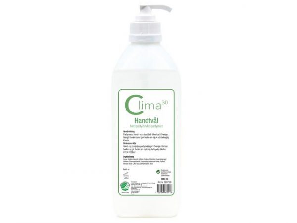 Tvål CLIMA30 med pump parfym. 600ml