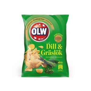 Chips OLW dill&gräslök 20x40g