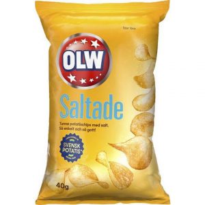 Chips OLW lättsaltade 40g