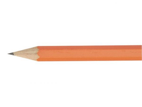 Blyertspenna med radergummi gul 12/fp