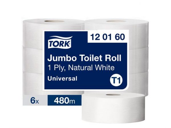 Toalettpapper TORK Uni T1 1-lag 480m