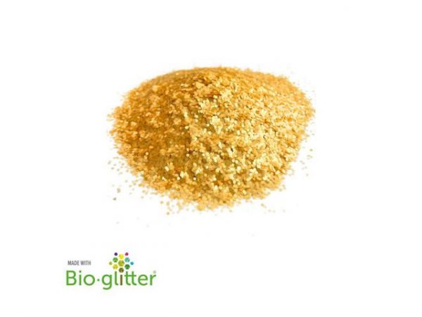 Bioglitter mellangrovt 40g/påse guld