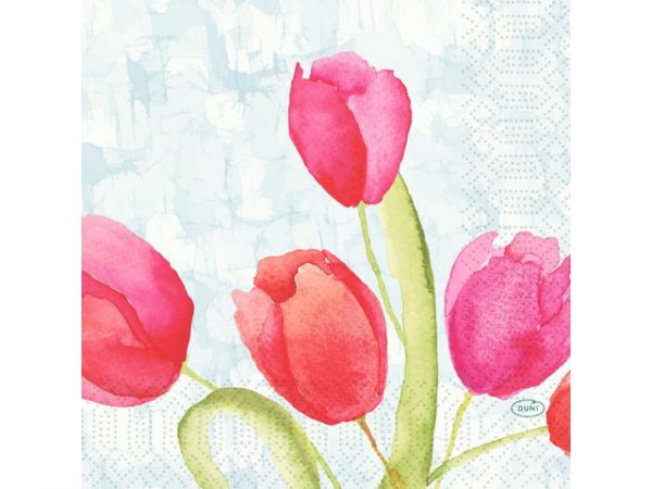 Servetter Tulips 3-lags 33X33cm 50/fp