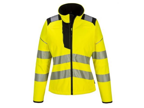 Varselsoftshell dam PW381 Hi-vi kl 2 2XL