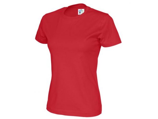 T-Shirt dam GOTS röd 4XL