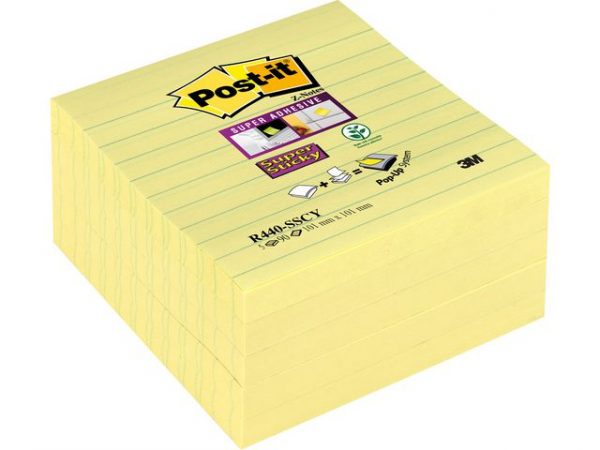 Notes POST-IT Z SS Linj 101x101 gul 5/fp