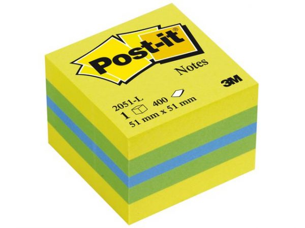 Notes POST-IT minikub 51x51mm lemon