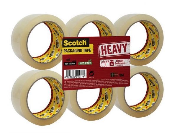 Packtejp SCOTCH Heavy 50mmx66m Klar 6/fp