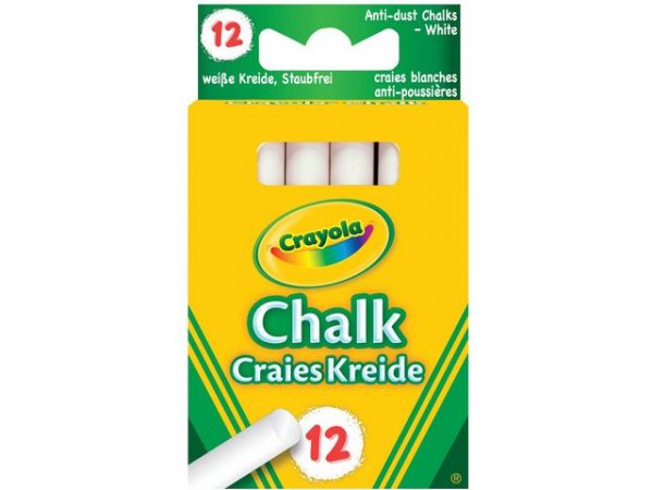 Tavelkrita CRAYOLA vit 12/fp