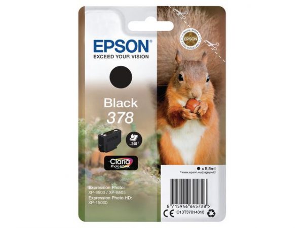 Bläckpatron EPSON C13T37814010 svart