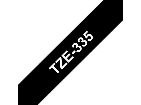 Tape BROTHER TZE335 12mm vit på svart