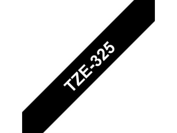 Tape BROTHER TZE325 9mm vit på svart