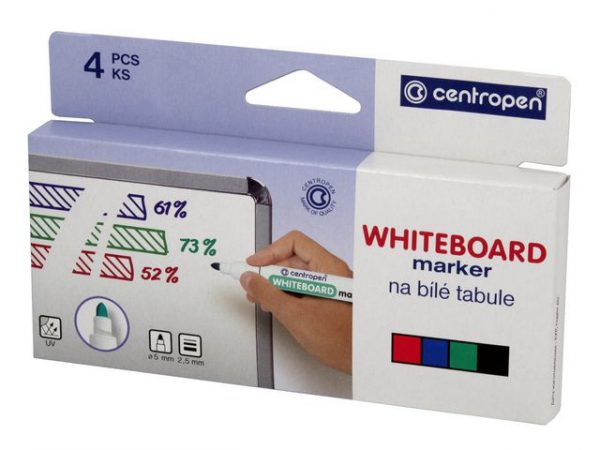 Whiteboardpenna CENTROPEN rund 4/fp