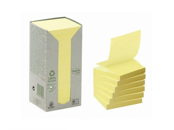 Notes POST-IT Z-block rec 76x76gul 16/fp