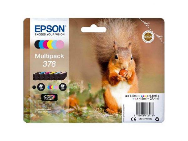 Bläckpatron EPSON T3788 6-färger 6/fp
