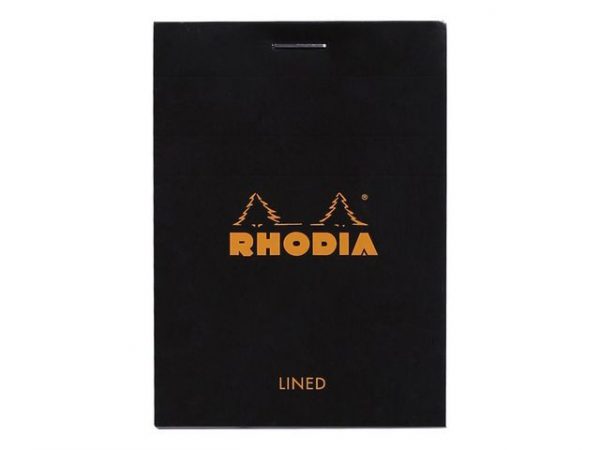 Ant.block RHODIA A7 80b linj svart