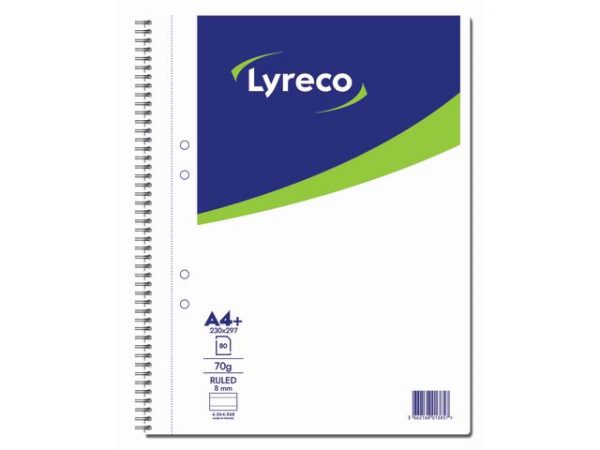 Kollegieblock LYRECO A4 70g 80bl linj