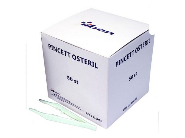 Pincett plast osteril vit 50/fp