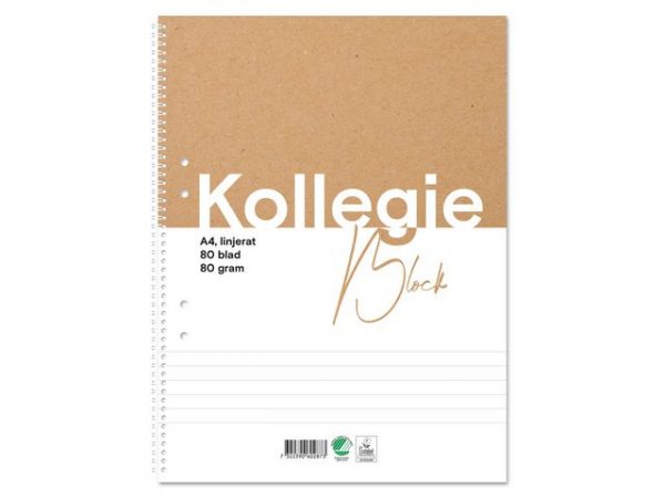 Kollegieblock FW A4 80g 80bl linj