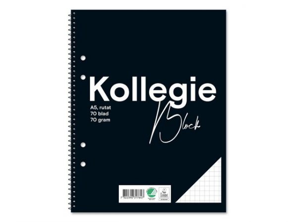 Kollegieblock FW A5 70g 70bl rut h