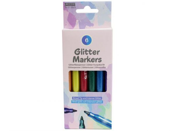 Fiberpennor Glitter 6/fp