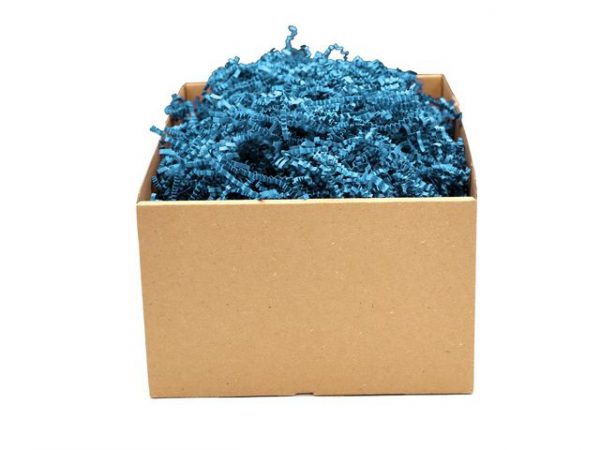 Crinkle craft lj.blå pappersstrimlor 1kg