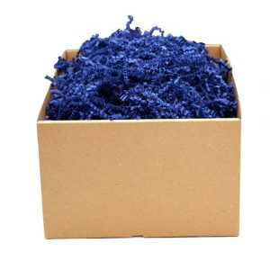 Crinkle craft m.blå pappersstrimlor 1kg