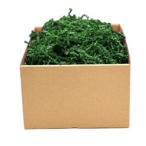 Crinkle craft m.grön pappersstrimlor 1kg