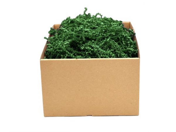 Crinkle craft m.grön pappersstrimlor 1kg