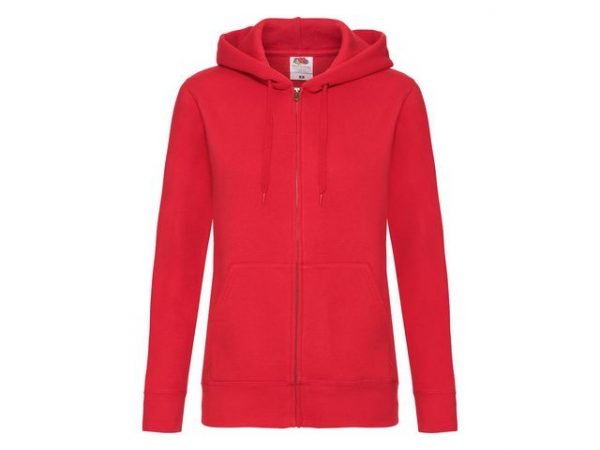 Zip Hoodie FRUIT dam röd 2XL