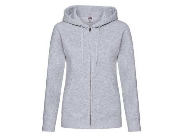 Zip Hoodie FRUIT dam gråmelange XL