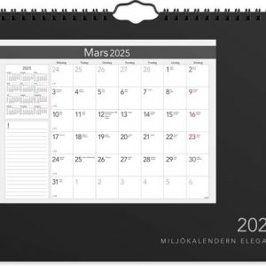 Väggkalender Miljökalendern Elegant 2025